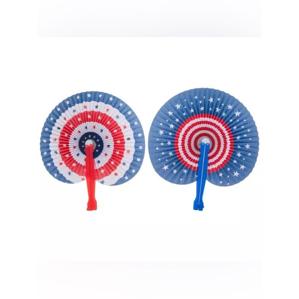 New Brother Sister Design Studio 4th Of July Folding Fans 6 pc